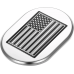 Figurati Designs Antenna Cover - Left Rear Fender - Contrast Cut American Flag - Chrome - 1405-0330  FD26-AC-SS-LT