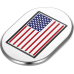 Figurati Designs Antenna Cover - Left Rear Fender - American Flag - Chrome - 1405-0321  FD20-AC-SS-LT