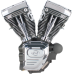 S&amp;S Cycle T124 Long Block Engine - Stone Gray - Touring - 0901-0261  310-0512A