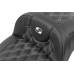 Saddlemen Roadsofa Extended Reach Seat - without Backrest - Lattice Stitch - Silver Stitch - FL/FX '23-'24 - 0801-1798  823-07-20705