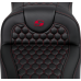 Saddlemen RoadSofa Seat - Honeycomb - Red Stitch - Extended Reach - without Backrest - FLH/FLT '08-'24 - 0801-1647  808-07B-19004