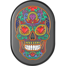 Figurati Designs Antenna Cover - Right Rear Fender - Sugar Skull - Black - 1405-0369  FD30-AC-BLK-RT