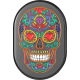 Figurati Designs Antenna Cover - Right Rear Fender - Sugar Skull - Black - 1405-0369  FD30-AC-BLK-RT