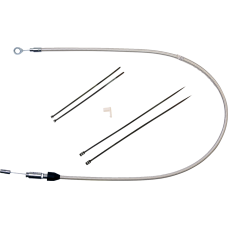Magnum Shielding Polished Stainless Quick Connect Upper Clutch Cable - 0652-3056  523402HE