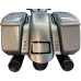 Paul Yaffe Bagger Nation Short Rear Fender - Sport - With Black Plate Frame - 3 Sets of Thunder Bolts - 1401-1064  RF-SS-3-THNDR-BLT-B