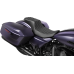 Drag Specialties Seats Performance Predator 2-Up Seat - Extended Reach - Vinyl - Silver Double Diamond Stitch - 0801-1942 Performance Predator 2-Up Seat with Extended Reach