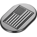 Figurati Designs Antenna Cover - Left Rear Fender - Contrast Cut American Flag - Black - 1405-0332  FD26-AC-BLK-LT