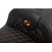 Saddlemen Roadsofa Extended Reach Seat - with Backrest - Honeycomb - Orange Stitch - FLTR/FLHX '23-'24 - 0801-1765  823-07-190B3