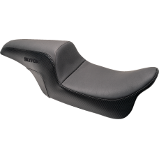 Slyfox Drifter Seat - Black Logo - Smooth Vinyl - Carbon Fiber - Dyna '06-'17 - 0803-0744  SlyFox4682A