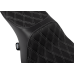 Drag Specialties Seats Predator 2-Up Seat - Vinyl - Double Diamond Silver Stitch - w/o Backrest - FLTR/FLHX '23-'24 - 0801-1949 Performance Predator 2-Up Seat