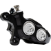 Performance Machine (Pm) Caliper - 137 X 4B - Left - Black Anodized with Clear Bore Caps - 1701-0797  0053-2957-MC