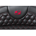 Saddlemen RoadSofa Seat - Honeycomb - Red Stitch - with Backrest - FLH/FLT '08-'23 - 0801-1643  808-07B-189B4