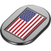 Figurati Designs Antenna Cover - Left Rear Fender - American Flag - Black - 1405-0323  FD21-AC-BLK-LT