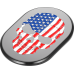 Figurati Designs Antenna Cover - Right Rear Fender - American Flag Skull - Black - 1405-0329  FD25-AC-BLK-RT