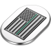 Figurati Designs Antenna Cover - Right Rear Fender - Green Line American Flag - Chrome - 1405-0350  FD72-AC-SS-RT