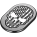 Figurati Designs Antenna Cover - Left Rear Fender - Contrast Cut American Flag Skull - Black - 1405-0334  FD28-AC-BLK-LT