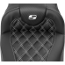 Saddlemen Roadsofa Extended Reach Seat - without Backrest - Lattice Stitch - White Stitch - FLTR/FLHX '23-'24 - 0801-1799  823-07-20706
