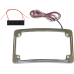 Custom Dynamics License Plate Frame - Red/White LED - Chrome - 2030-2289  TF08-C