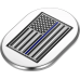Figurati Designs Antenna Cover - Right Rear Fender - Blue Line American Flag - Chrome - 1405-0347  FD70-AC-SS-RT