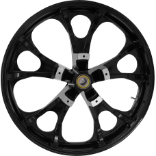 Coastal Moto Wheel - Largo 3D - Front - Dual Disc/with ABS - Black/Chrome - 0201-2447  3D-LGO213SB-ABST