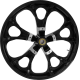 Coastal Moto Wheel - Largo 3D - Front - Dual Disc/with ABS - Black/Chrome - 0201-2447  3D-LGO213SB-ABST