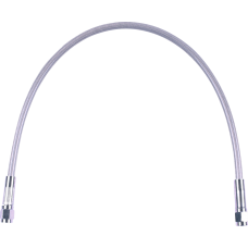 Magnum Shielding Universal XR Brake Line - 19" - Stainless w/ Chrome Fittings - 1741-6709  SSC0500-19