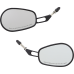Rivco Products Mirror - Thru-Mount - Side View - Oval - Black - 0640-1677  MV307