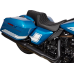Drag Specialties Seats Predator 1Up Seat - Vinyl - Double Diamond Silver Stitch - FLH '08-'23 - 0801-1489 Predator 1-Up Seat