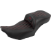 Saddlemen Roadsofa Extended Reach Seat - with Backrest - Lattice Stitch - Red Stitch - FLTR/FLHX '23-'24 - 0801-1805  823-07-207B4