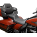 Drag Specialties Seats Predator III Seat - Extended Reach - Double Diamnd - Silver Stitching - FLH/FLT '08-'24 - 0801-1924 Extended Reach Predator III Seat