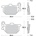 Sbs HF Brake Pads - XS 400 - 1721-1525  545HF
