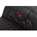 Saddlemen Roadsofa Extended Reach Seat - with Backrest - Honeycomb - Red Stitch - FLTR/FLHX '23-'24 - 0801-1766  823-07-190B4
