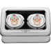 Figurati Designs Axle Nut Cover - Front - Stainless Steel - Sugar Skull - Silver - 0214-2818  FD30-FAC-SS