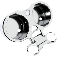 La Choppers T-Bar Gauge Mount - Dual - Chrome - 1.25" Diameter - 2201-0280  LA-7398-12C