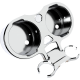 La Choppers T-Bar Gauge Mount - Dual - Chrome - 1.00" Diameter - 2201-0274  LA-7398-02C