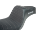Slyfox Highnoon Seat - Vinyl - Classic Stitch - Gray Logo - Dyna '12-'16 - 0803-0755  4694B-slyfox