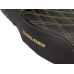 Saddlemen Step-Up Seat - Lattice Stitch - Gold Stitch - Extended Reach - FLH/FLT '08-'23 - 0801-1600  808-07E-17507