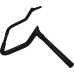 Fat Baggers Inc. 1-1/4" EZ Install Pointed Top Handlebar - 11" - Black - 0601-6350  945011-B