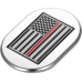 Figurati Designs Antenna Cover - Right Rear Fender - Red Line American Flag - Chrome - 1405-0354  FD75-AC-SS-RT