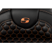Saddlemen RoadSofa Seat - Honeycomb - Orange Stitch - without Backrest - FLH/FLT '08-'23 - 0801-1641  808-07B-18903