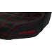 Saddlemen Pro Series SDC Performance Seat - Carbon Fiber/Lumbar Gripper - Red Stitch - Dyna '06-'17 - 0803-0728  SC80604RED