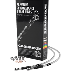 Goodridge Brake Hose Kit - Front - FLH/FLT '08-'13 ABS Models - +6 - 1741-6629  HD0099-1FC-CL6