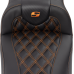 Saddlemen Roadsofa Extended Reach Seat - with Backrest - Lattice Stitch - Orange Stitch - FLTR/FLHX '23-'24 - 0801-1804  823-07-207B3