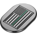 Figurati Designs Antenna Cover - Right Rear Fender - Green Line American Flag - Black - 1405-0352  FD72-AC-BLK-RT