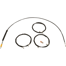 La Choppers Handlebar Cable/Brake Line Kit - 12" - 14" Ape Hanger Handlebars - Black Vinyl - 0662-1166  LA-8059KT-13B