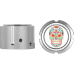 Figurati Designs Axle Nut Cover - Front - Stainless Steel - Sugar Skull - Silver - 0214-2818  FD30-FAC-SS