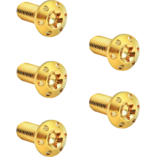 Arlen Ness Bolt Kit - Holeshot/Brake Rotor/Front - Hub Mount - Gold - 5/16"-18 x 7/8" - 5 Pack - 2401-1706  300-914
