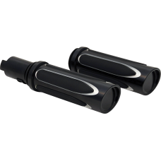 Arlen Ness Deep Cut Comfort Series Grips - TBW - Black - 0630-3270  500-069
