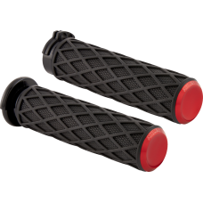 Arlen Ness Diamond Grips - Cable - Red - 0630-3210  500-015