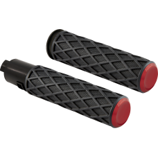 Arlen Ness Diamond Grips - TBW - Red - 0630-3262  500-061
